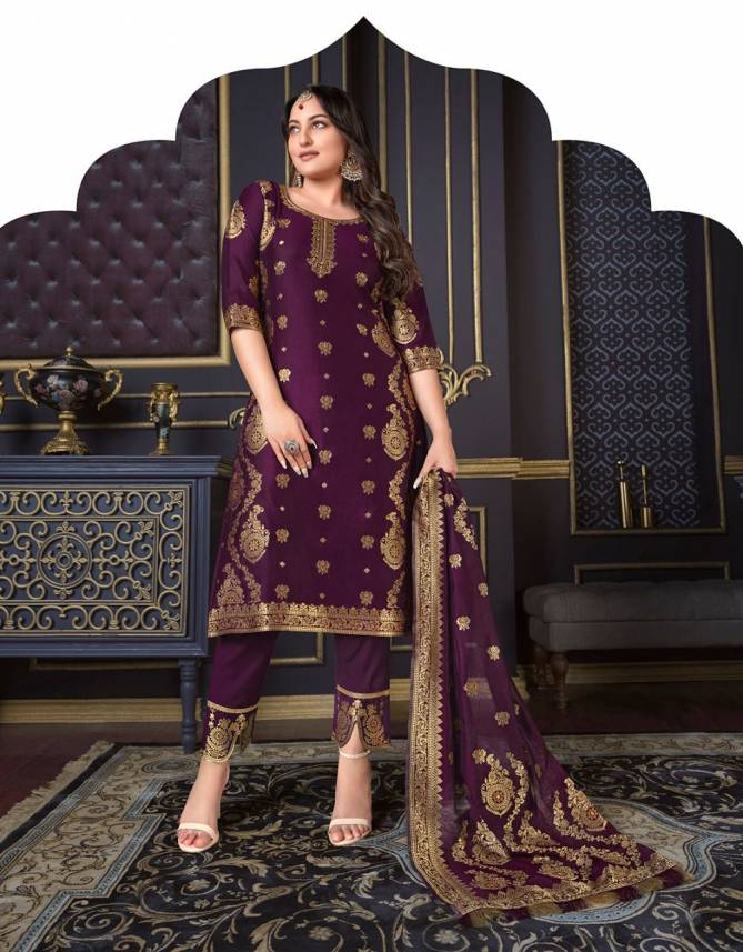 Lily And Lali Silk Kari 2 Latest Designer Festival Wear Kurti Pant With Dupatta Collection
